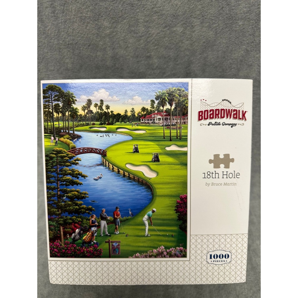 Puzzle 18th Hole Golf Course by Bruce Martin 1000 Piece Boardwalk Puzzle Co. New